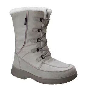 Womens Light Grey Snow Boots W/ Fleece Lining & Insulated Soles By FreeShield Si